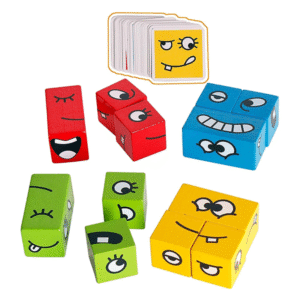 Crazy Face Cube Puzzle Game for Kids